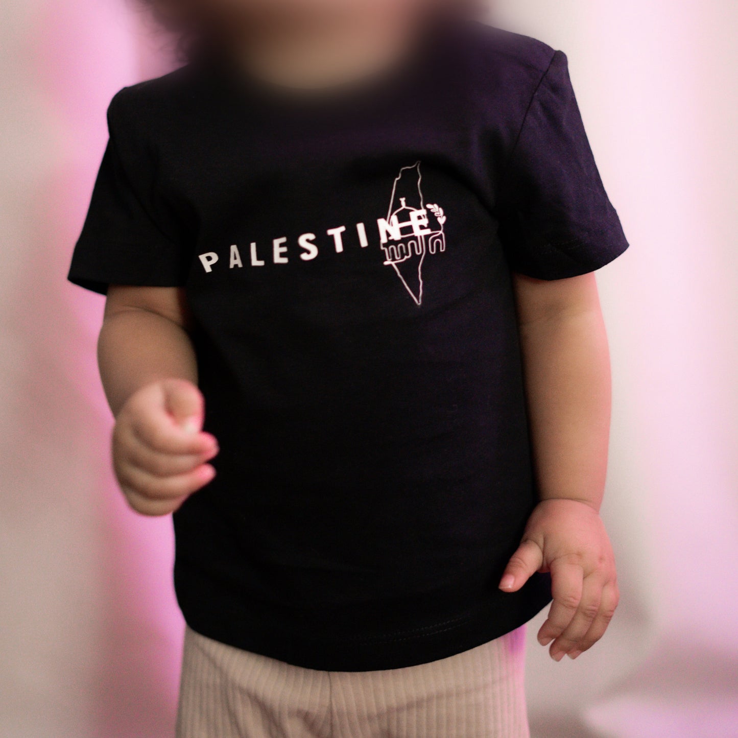 Palestine Black Baby Tee (Charity)