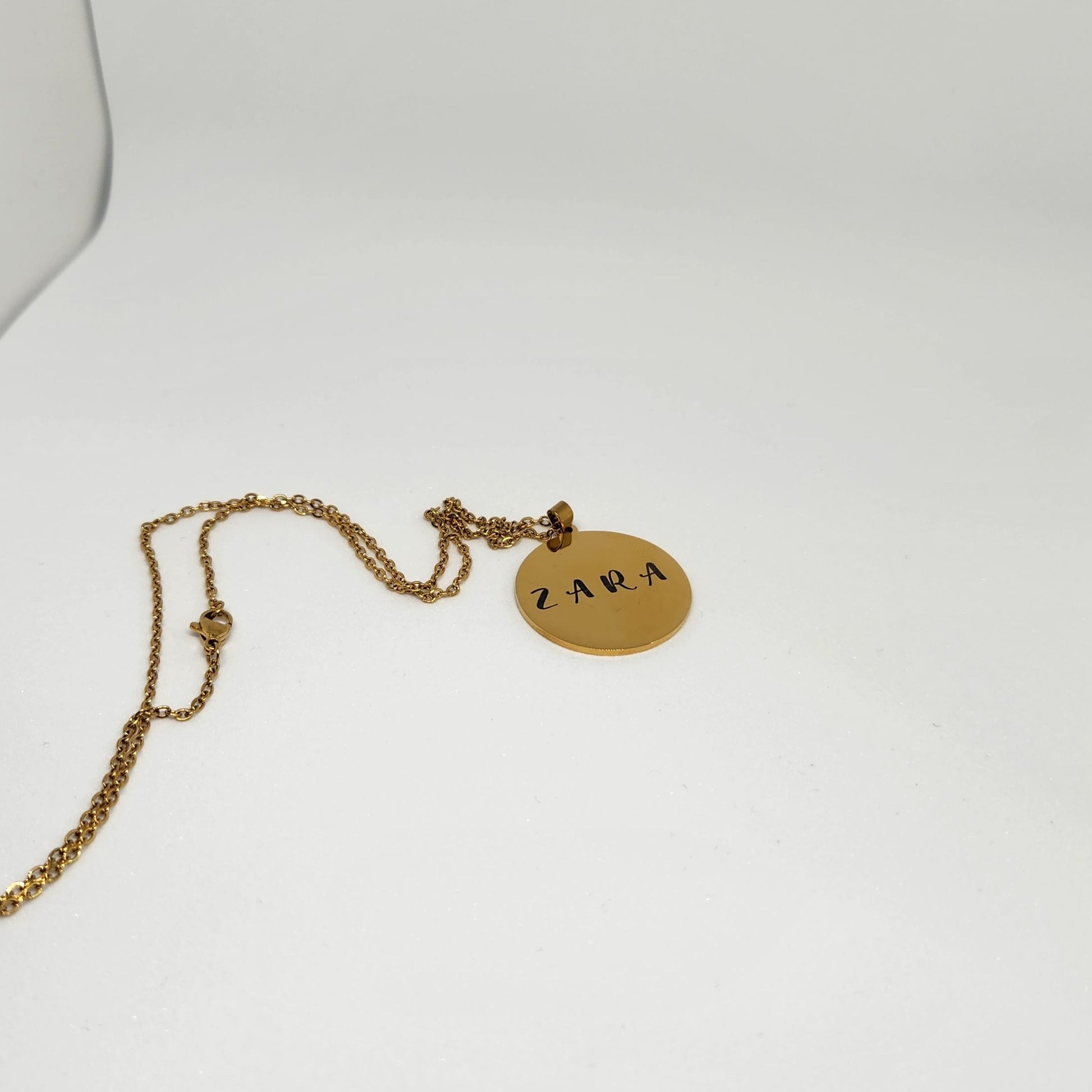 Personaslied Round Pendent Necklace  - Stainless Steel