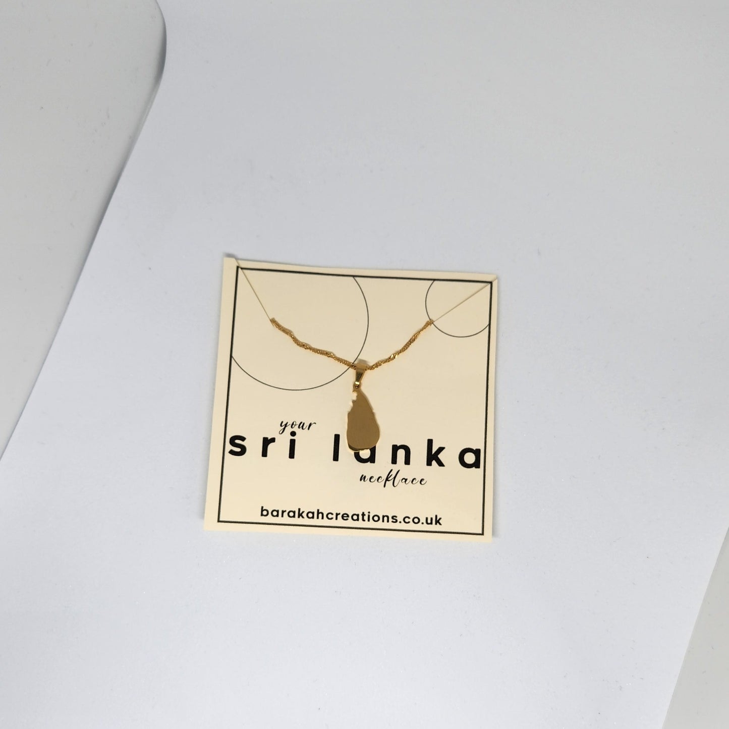 Sri Lanka Map Necklace - Stainless Steel